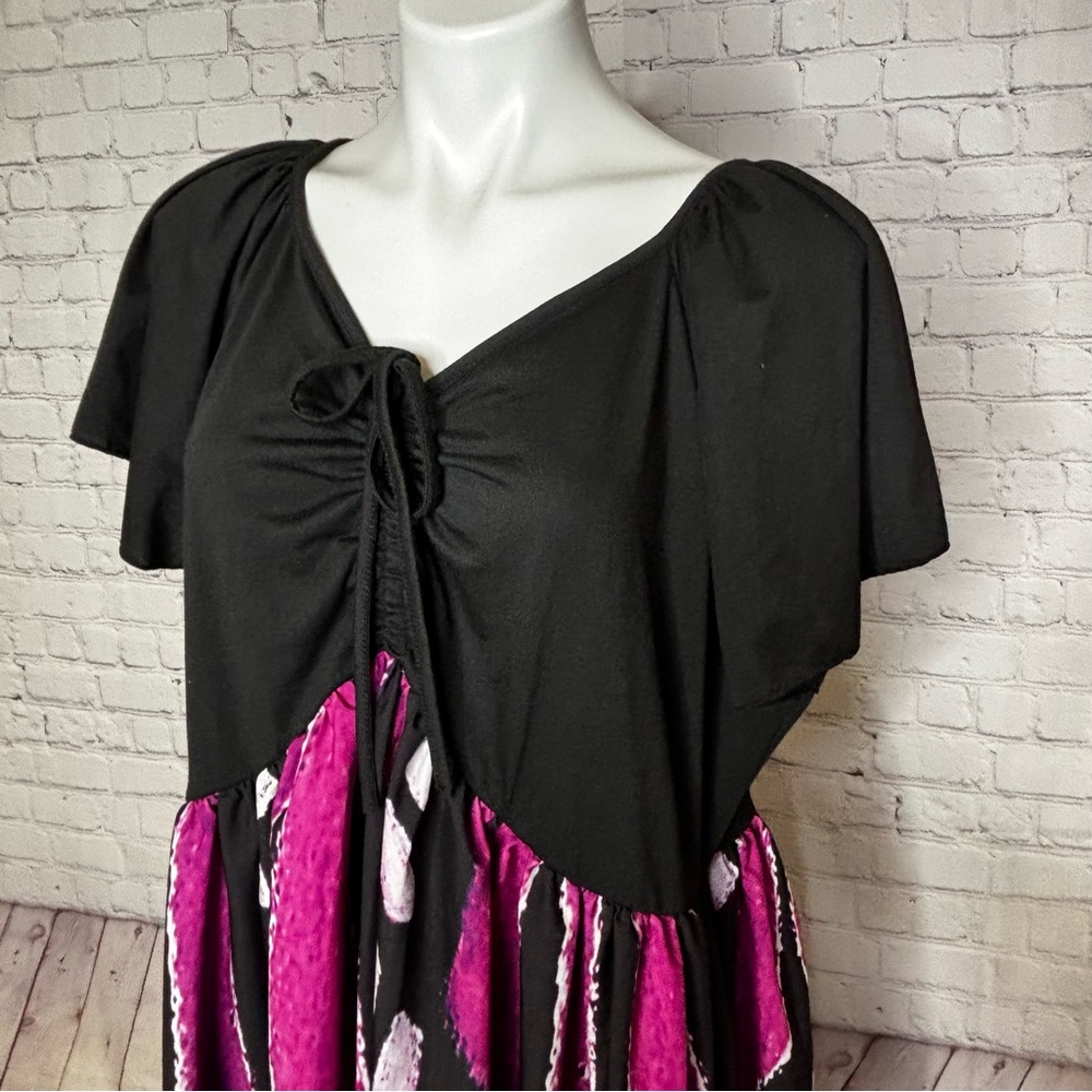Nextima Black and Purple Butterfly Skirt Dress Size 22 - Picture 2 of 9
